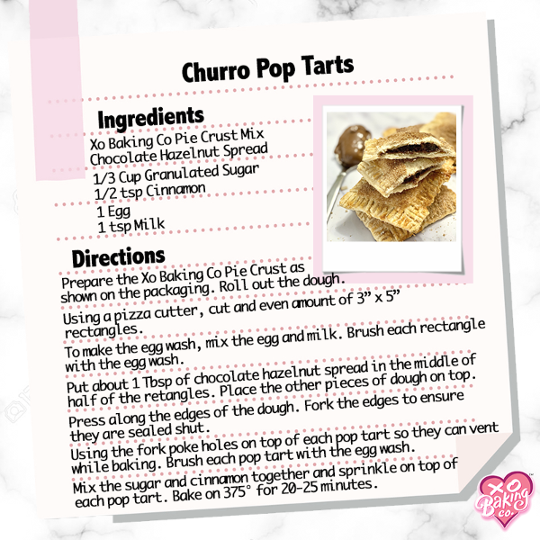 Churro Pop Tarts Recipe by XO Baking Company