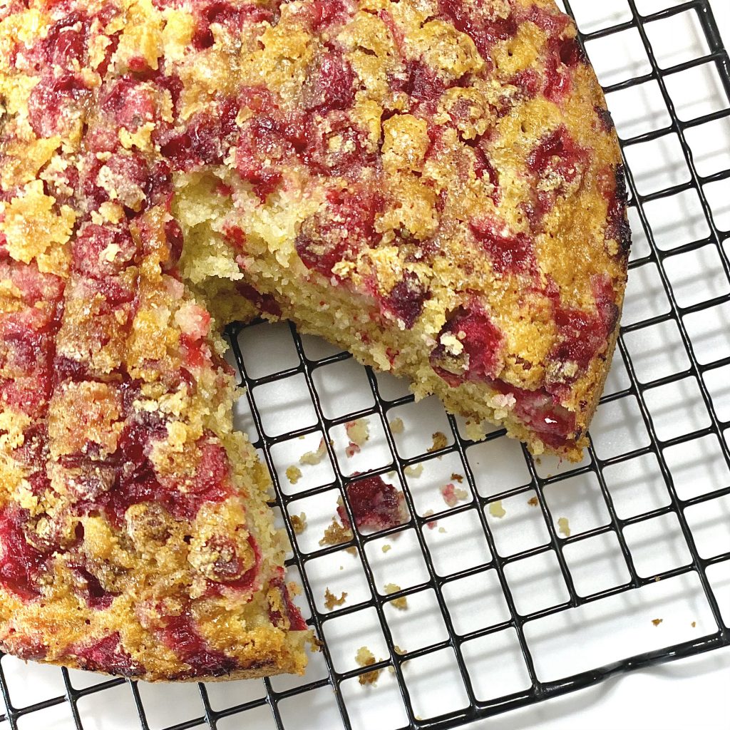 Cranberry Corn Bread on a Net Tray Top Shot