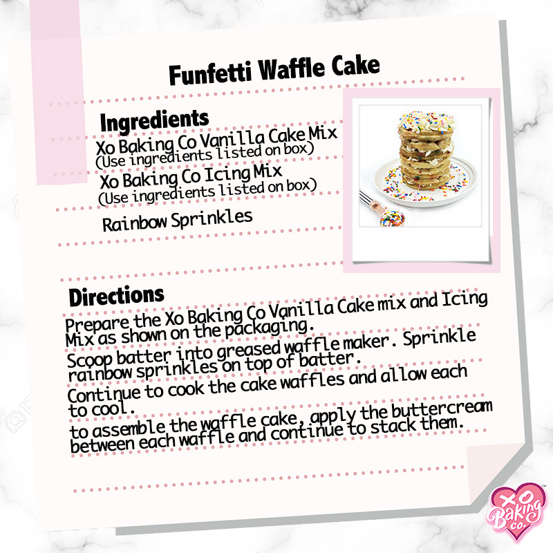 Funfetti Waffle Cake Recipe By our XO Baking CO