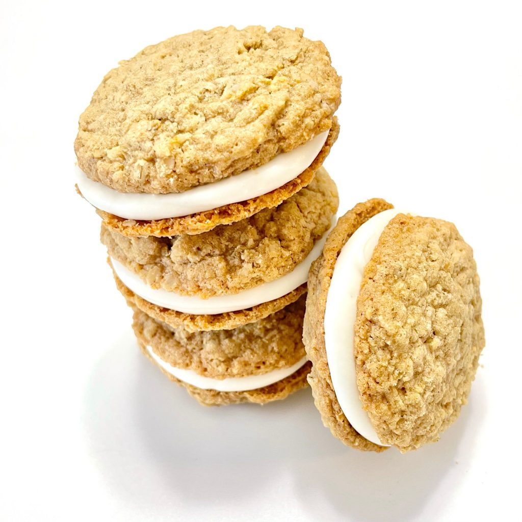 Oatmeal Whoopie Pie Stacked on Top of One Another