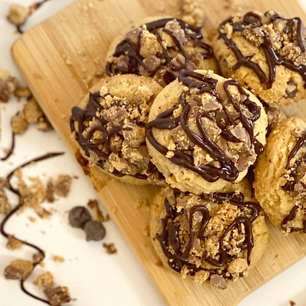 Peanut Butter Chocolate Chip Cookies With Chocolate Swirl