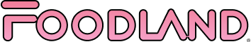Foodland Logo in Pink On Transparent Background
