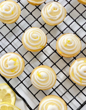 Pound Cake Muffins With Lemon Icing Drizzle