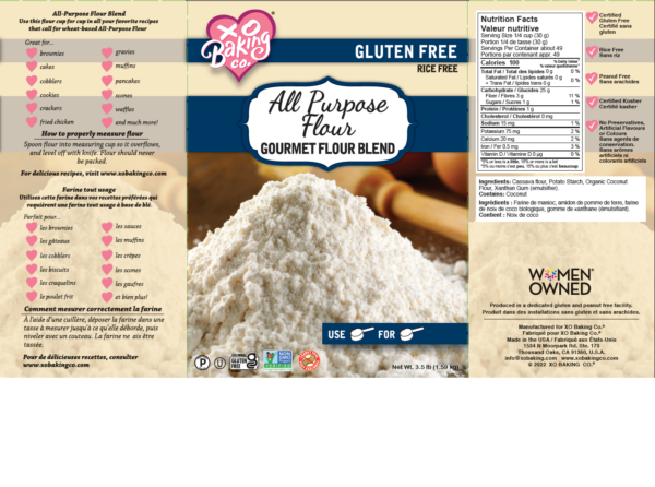 XO Baking Co All-Purpose Flour Blend Ingredients