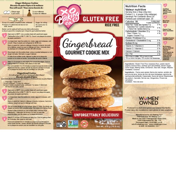 XO Baking Co Gluten-Free Ginger Bread Cookie Mix Ingredients