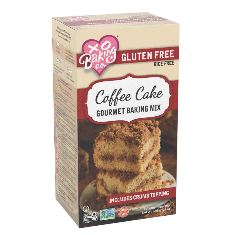 XO Baking Co Coffee Cake Mix Gluten Free Box