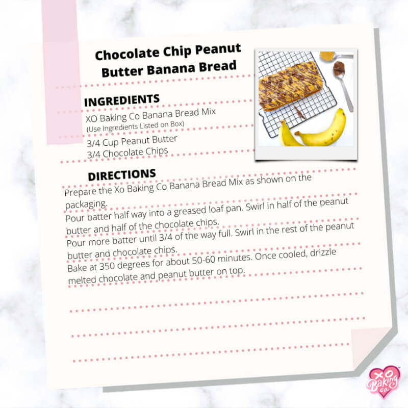 Chocolate Chip Peanut Butter Banana Bread Recipe