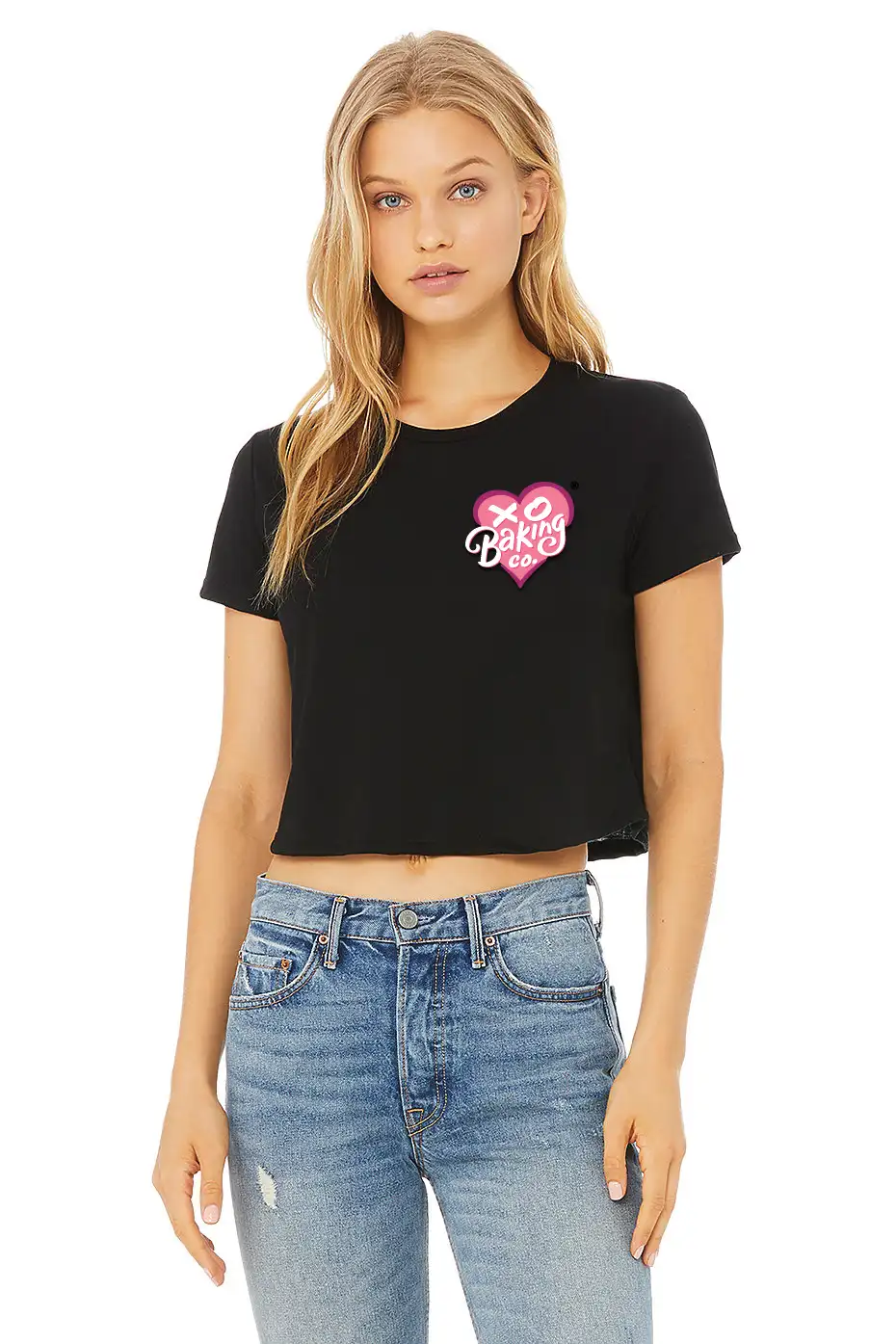 Women's flowy cropped tshirt front